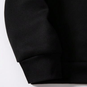 Black Basic Oversized Quarter Zip Sweatshirt