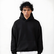 Black Basic Oversized Hoodie