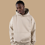 Beige Basic Oversized Hoodie