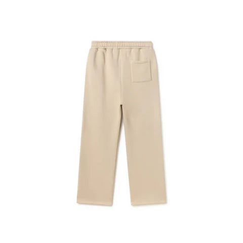 Beige Basic Straight Leg Sweatpant