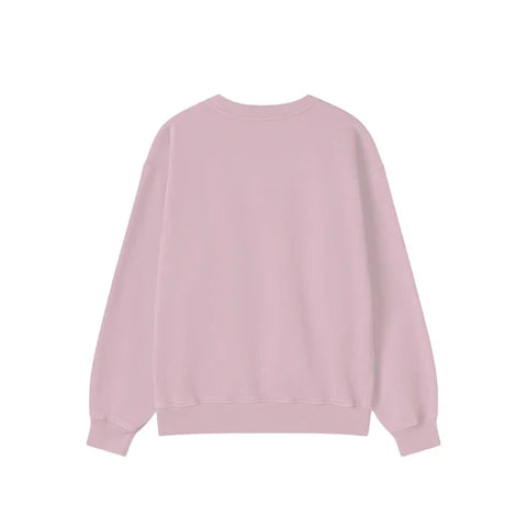 Pink Basic Oversized Crewneck