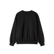 Black Basic Oversized Crewneck