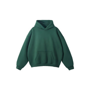 Dark Green Basic Oversized Hoodie