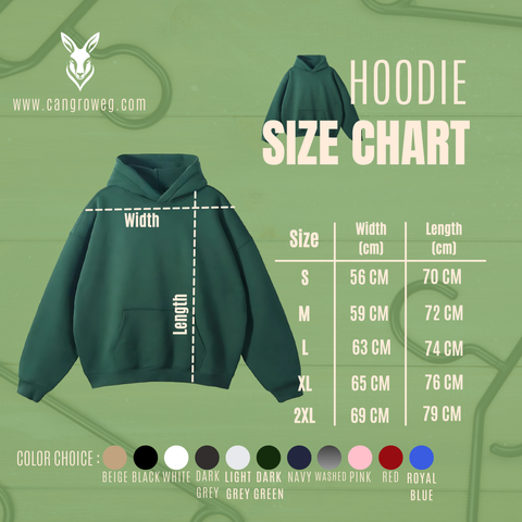 Dark Green Basic Oversized Hoodie