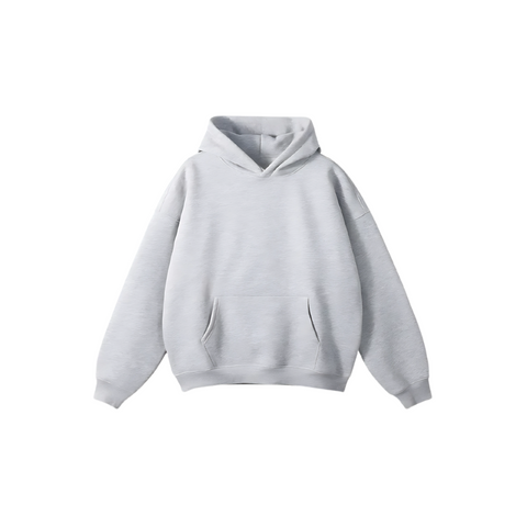 Light Grey Basic Oversized Hoodie