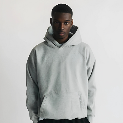 Light Grey Basic Oversized Hoodie