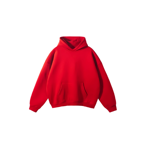 Red Basic Oversized Hoodie