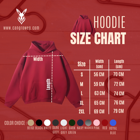 Red Basic Oversized Hoodie