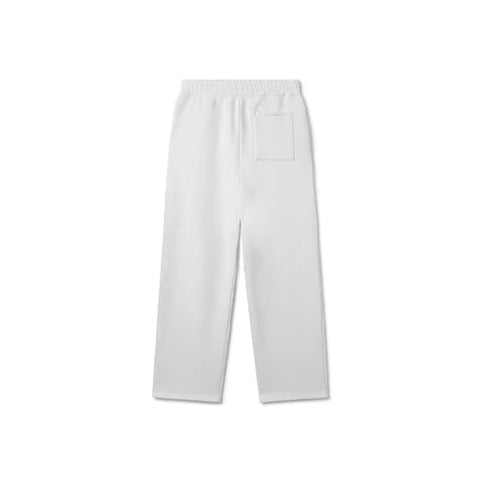 White Basic Straight Leg Sweatpant