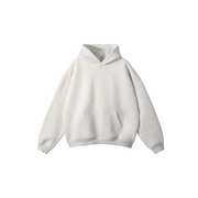 White Basic Oversized Hoodie